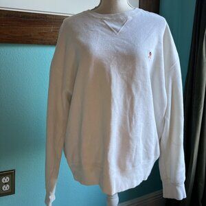 Tommy Hilfiger White Crewneck Sweatshirt – XXL